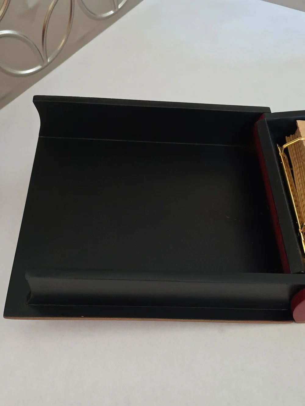 Vintage Florentine Style Book-Shaped Wooden Box - 2-Ring Binder Photo Album